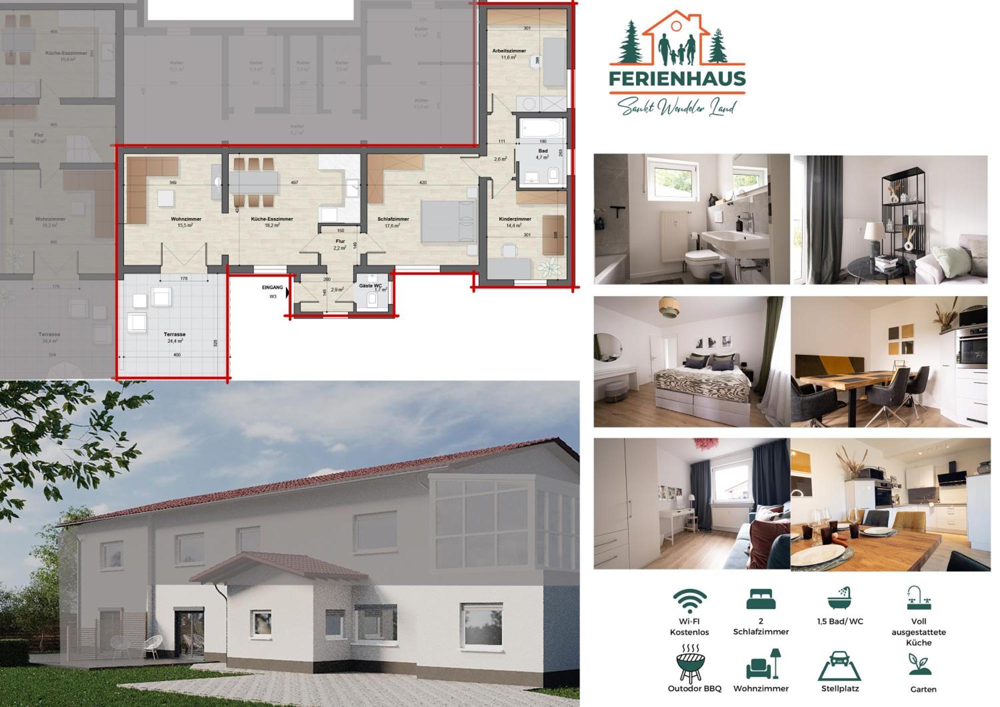 Mit Garten-terrasse-grill-wifi-parkplatz-baby-kinder Bostalsee * St. Wendel
